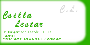 csilla lestar business card