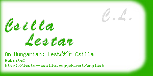 csilla lestar business card